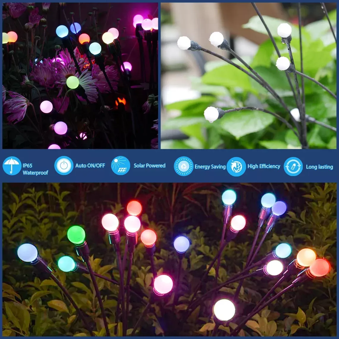 🔥 New Year Hot Sale - Solar Powered Firefly Garden Light