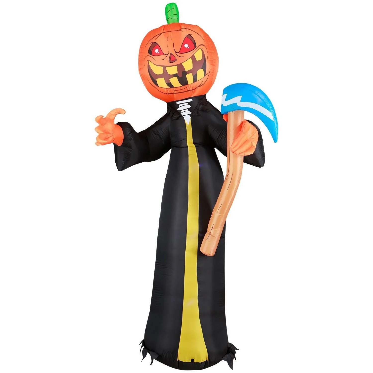 10 ft Pumpkin Head Reaper with Scythe Halloween Inflatable
