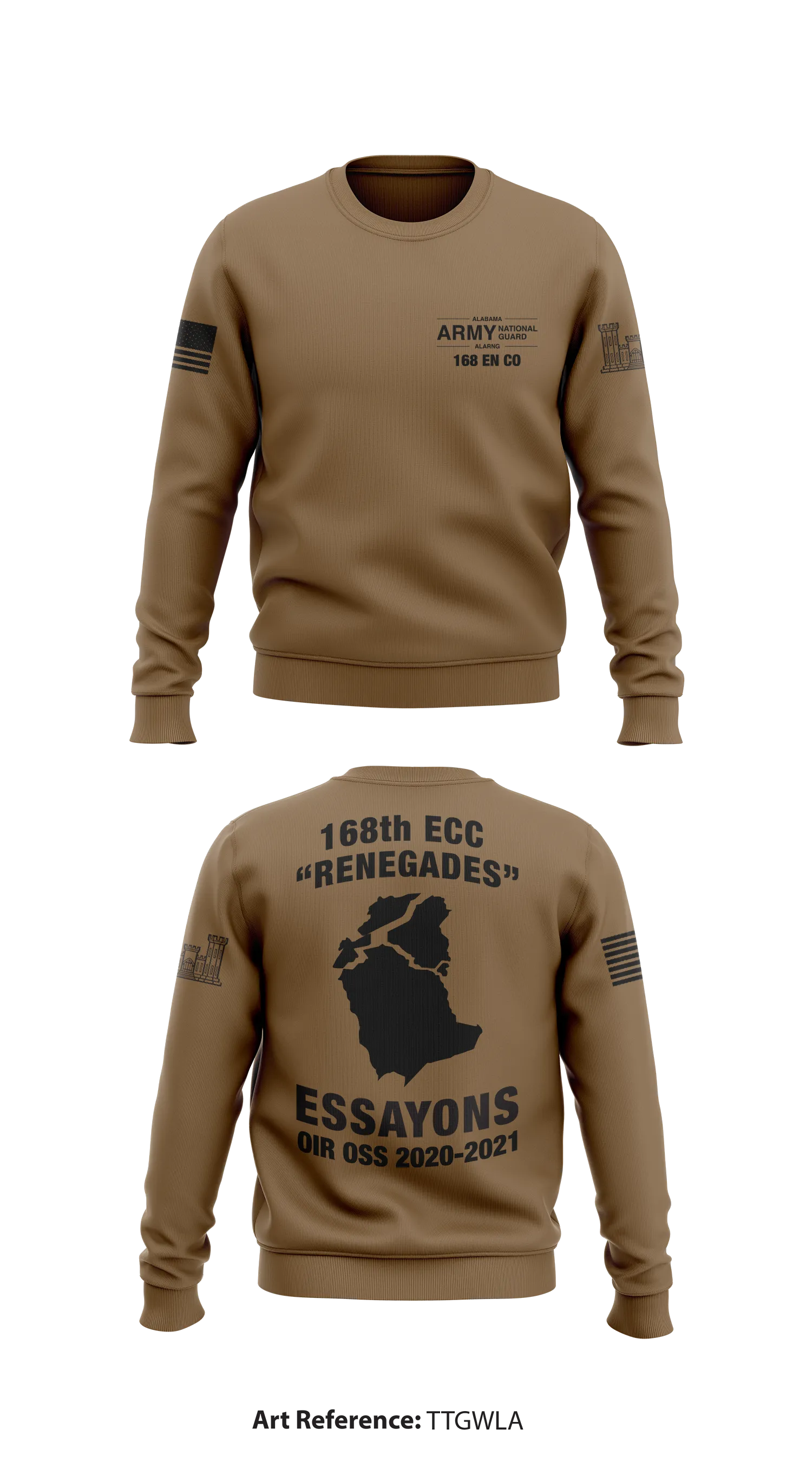 168TH EN CO Store 1 Core Men's Crewneck Performance Sweatshirt - ttgwLA