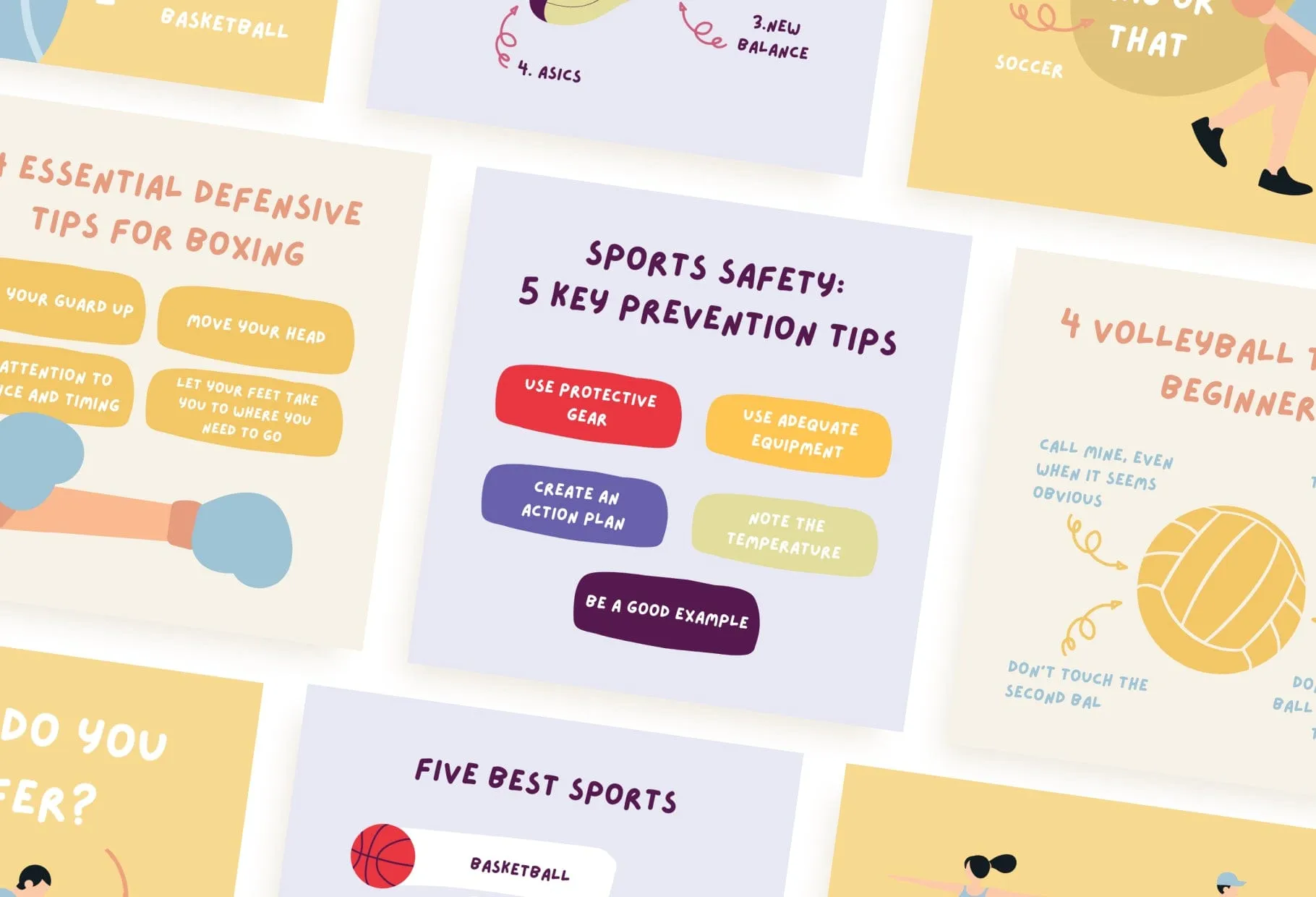 20 Sport Infographics Instagram Posts Fully Editable Canva Templates