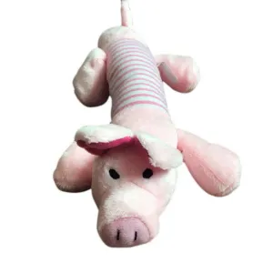 25cm Dog  Pet Chew Toys Soft Fleece Durability Vocalization Dolls Bite Squeak Toys Pig Duck Elephant Shape Dog Accessories