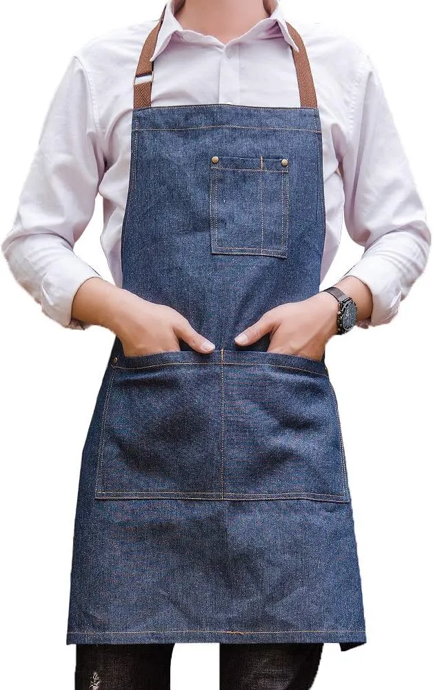 ADJUSTABLE MULTI POCKET DENIM APRON