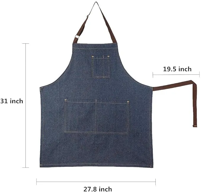 ADJUSTABLE MULTI POCKET DENIM APRON
