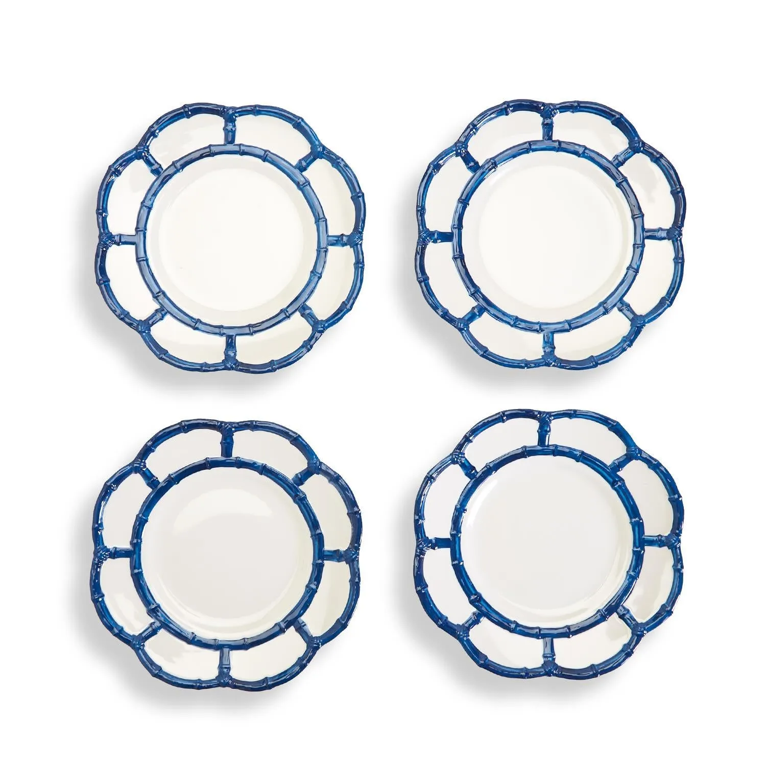 Bamboo Touch Accent Plate with Bamboo Rim (Set of 4)