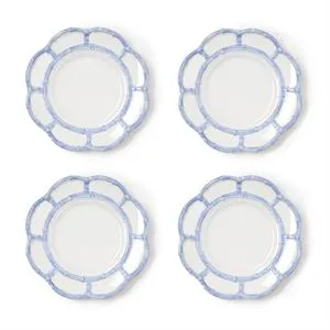 Bamboo Touch Accent Plate with Bamboo Rim (Set of 4)