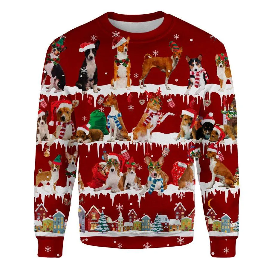 Basenji - Snow Christmas - Premium Sweatshirt