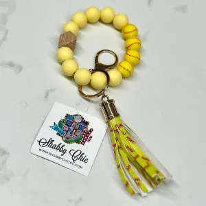 Beaded Stretch Keyrings - Sports