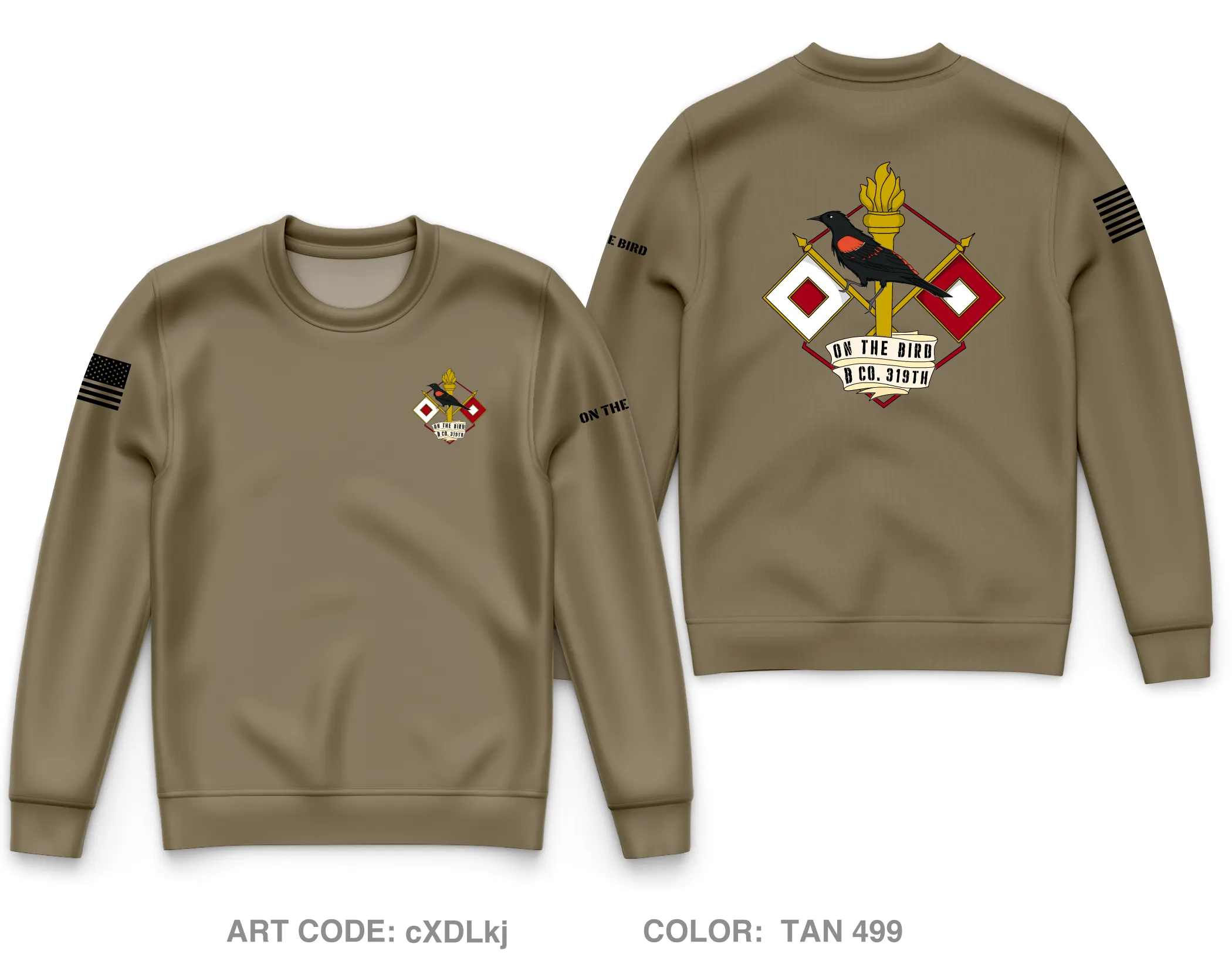Bravo Company, 319th ESB Core Men's Crewneck Performance Sweatshirt - cXDLkj