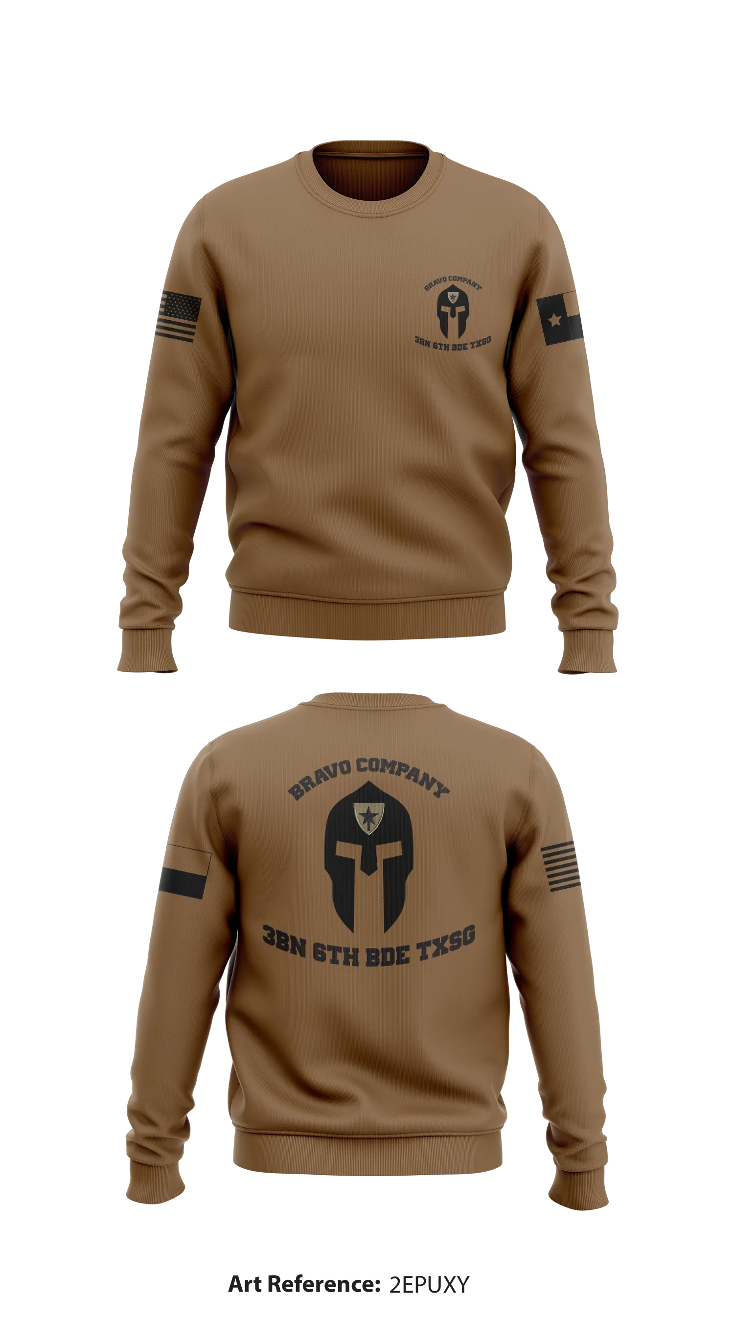 Bravo Company 3BN 6th BDE TXSG  Store 1 Core Men's Crewneck Performance Sweatshirt - 2epUXy