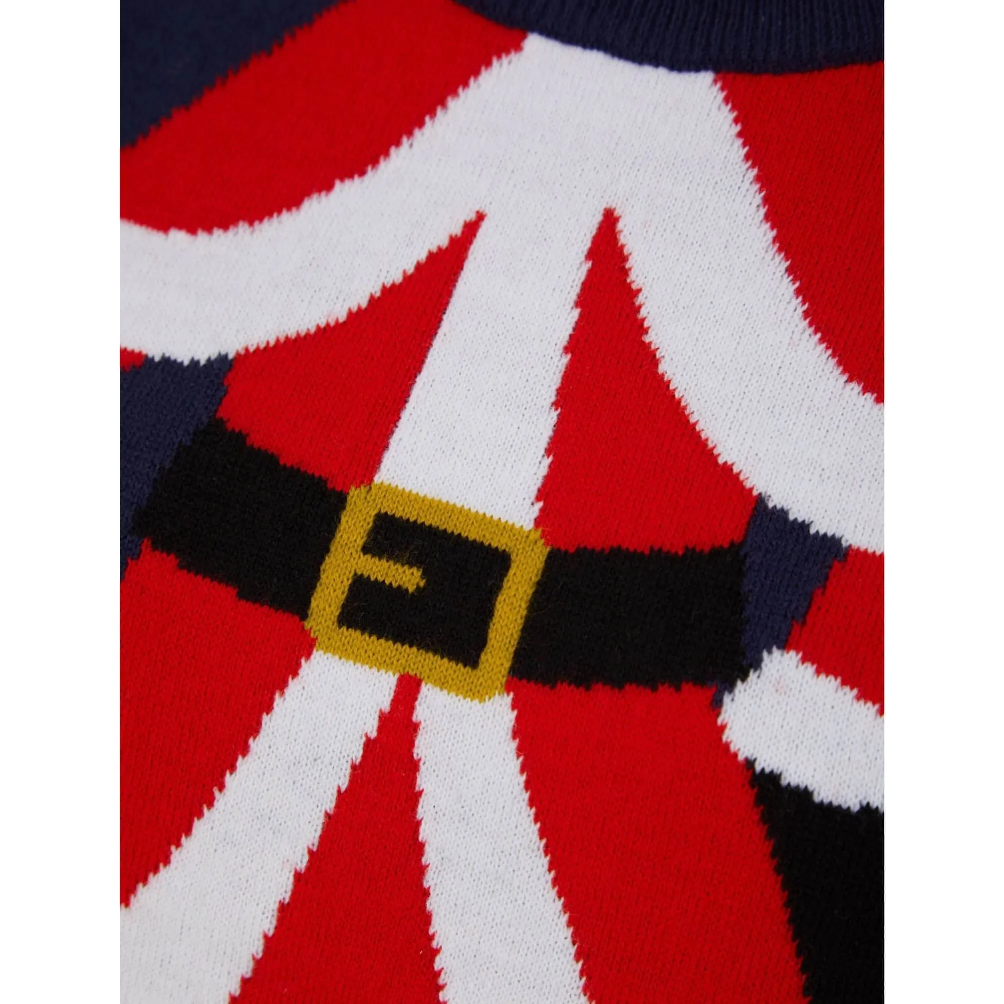 Christmas Headless Mrs Claus Motif Womens Christmas Jumper - Navy