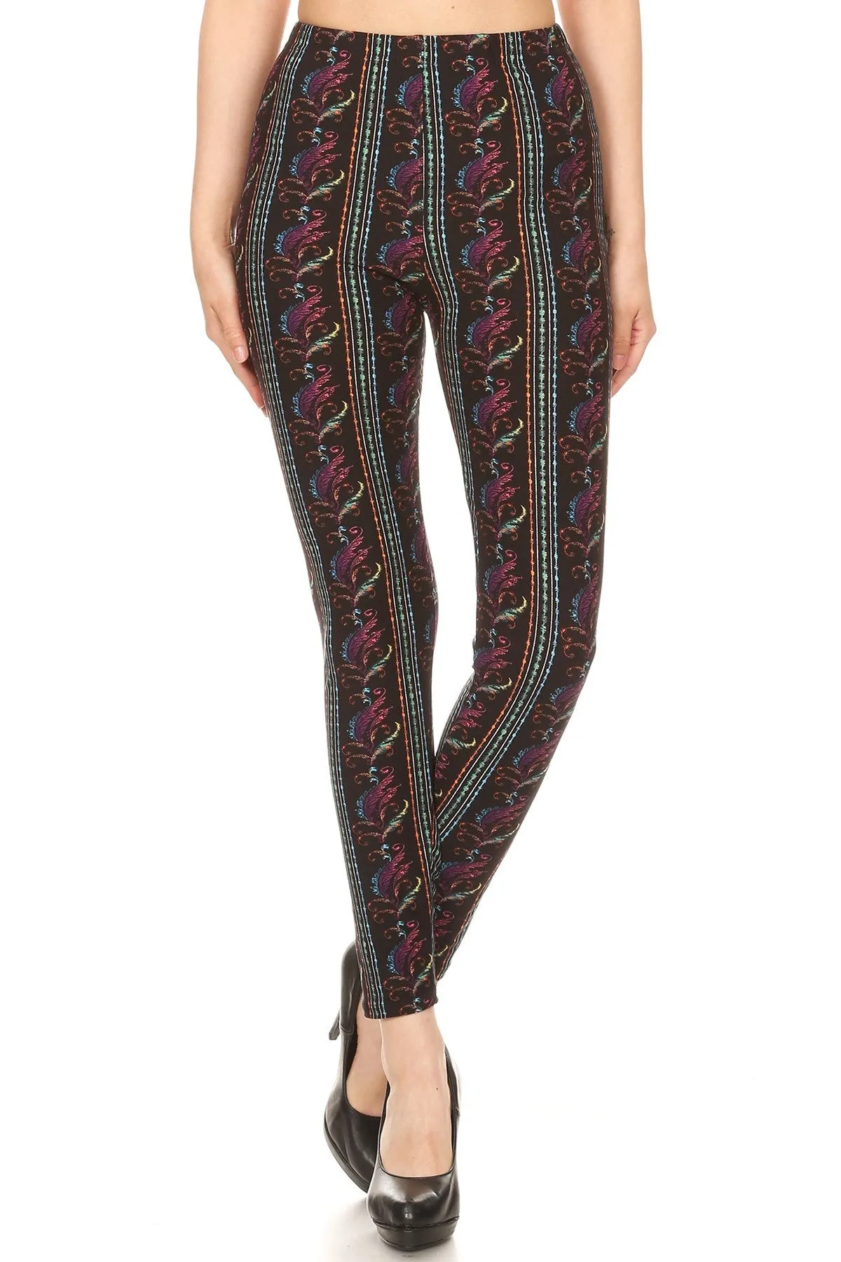 Colorful Leaves Plus Size Leggings