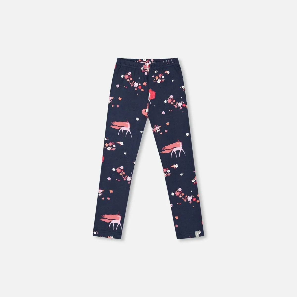Deux Par Deux Unicorn Leggings - Navy