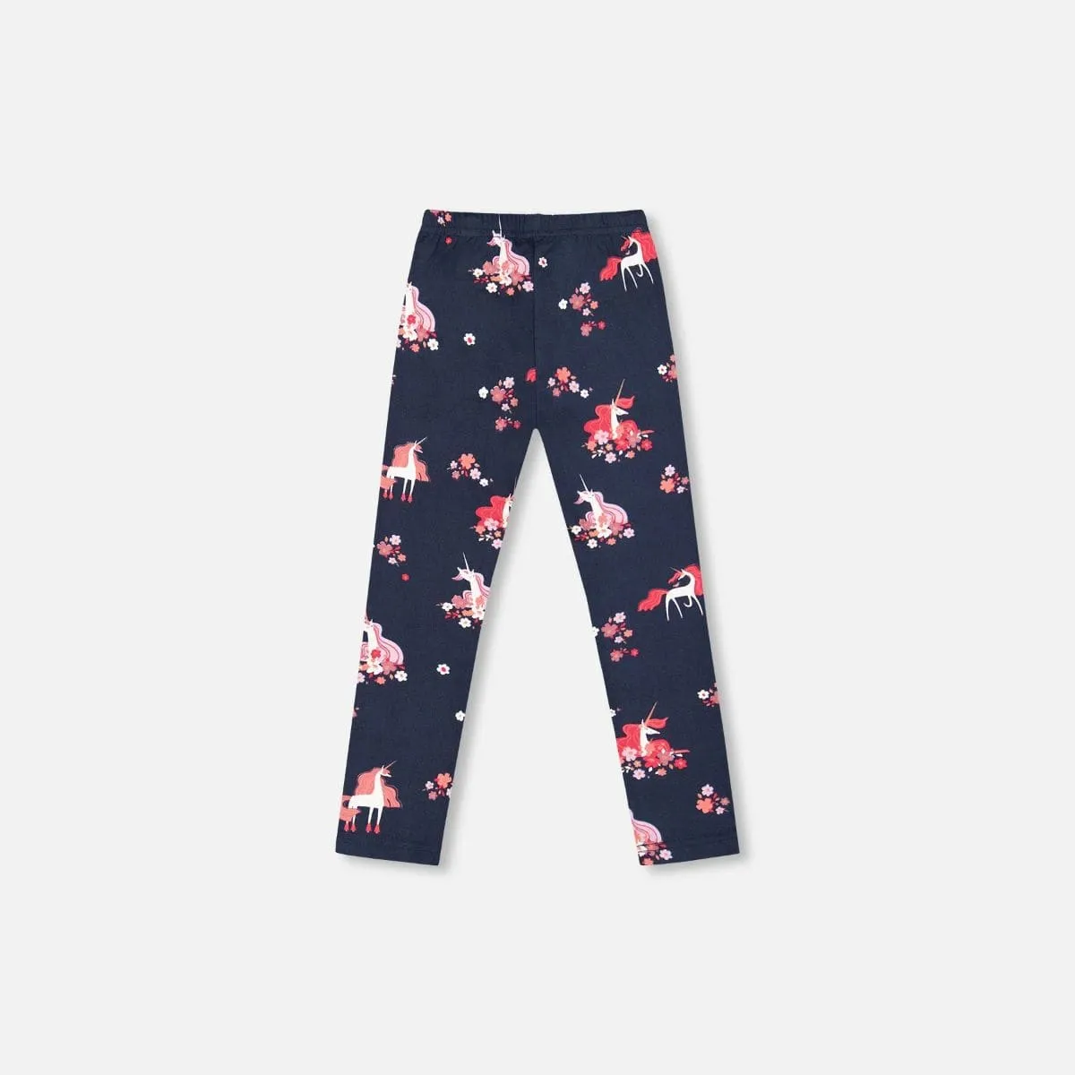 Deux Par Deux Unicorn Leggings - Navy