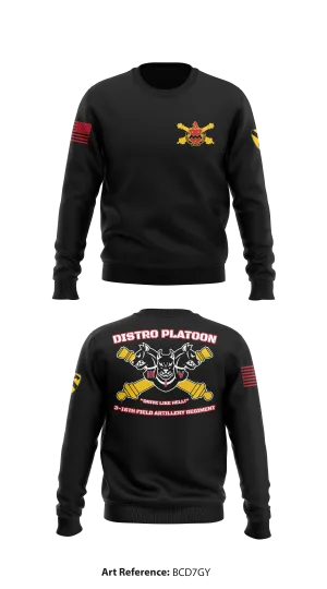 Distro Platoon, F FSC, 3-16th FAR, 2/1 CAV Store 1 Core Men's Crewneck Performance Sweatshirt - bCd7gy