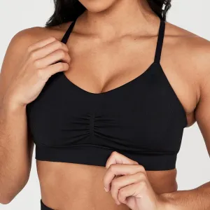 Effortless Micro Women Seamless Oner Active Sports Bra Running Adjustable Strap Fitness Workout Yoga Bra Cross Back Sexy Gym Top