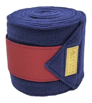 Estate Polo Bandages Navy & Burgandy