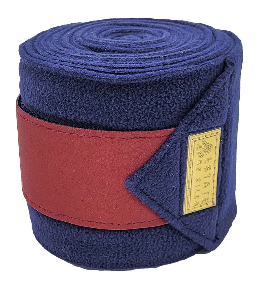 Estate Polo Bandages Navy & Burgandy
