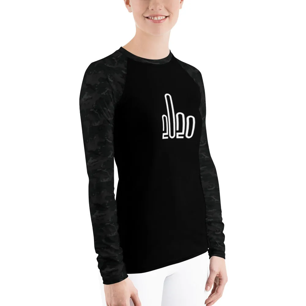 F*ck 2020 Camo - Crazy-Ass Leggings - Women's Rash Guard