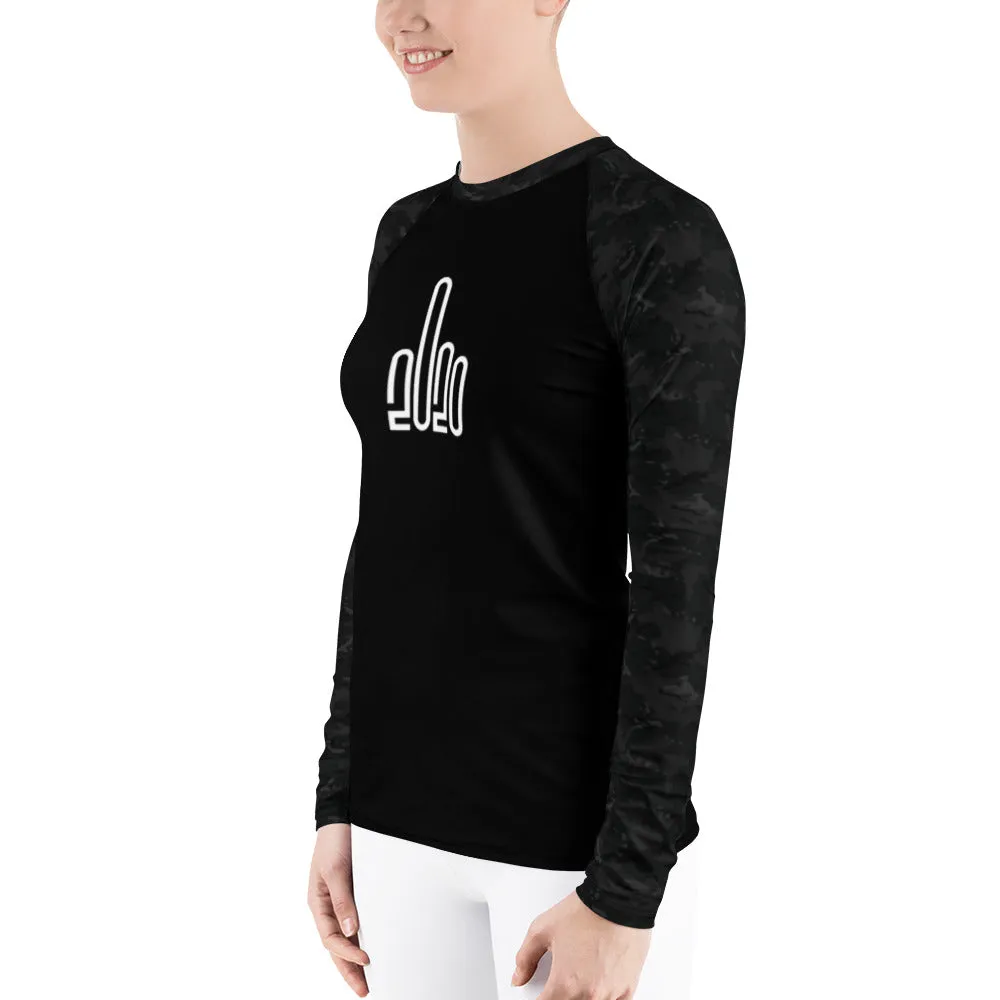 F*ck 2020 Camo - Crazy-Ass Leggings - Women's Rash Guard