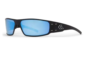 Gatorz Magnum Matte Black Polarized Blue Mirror