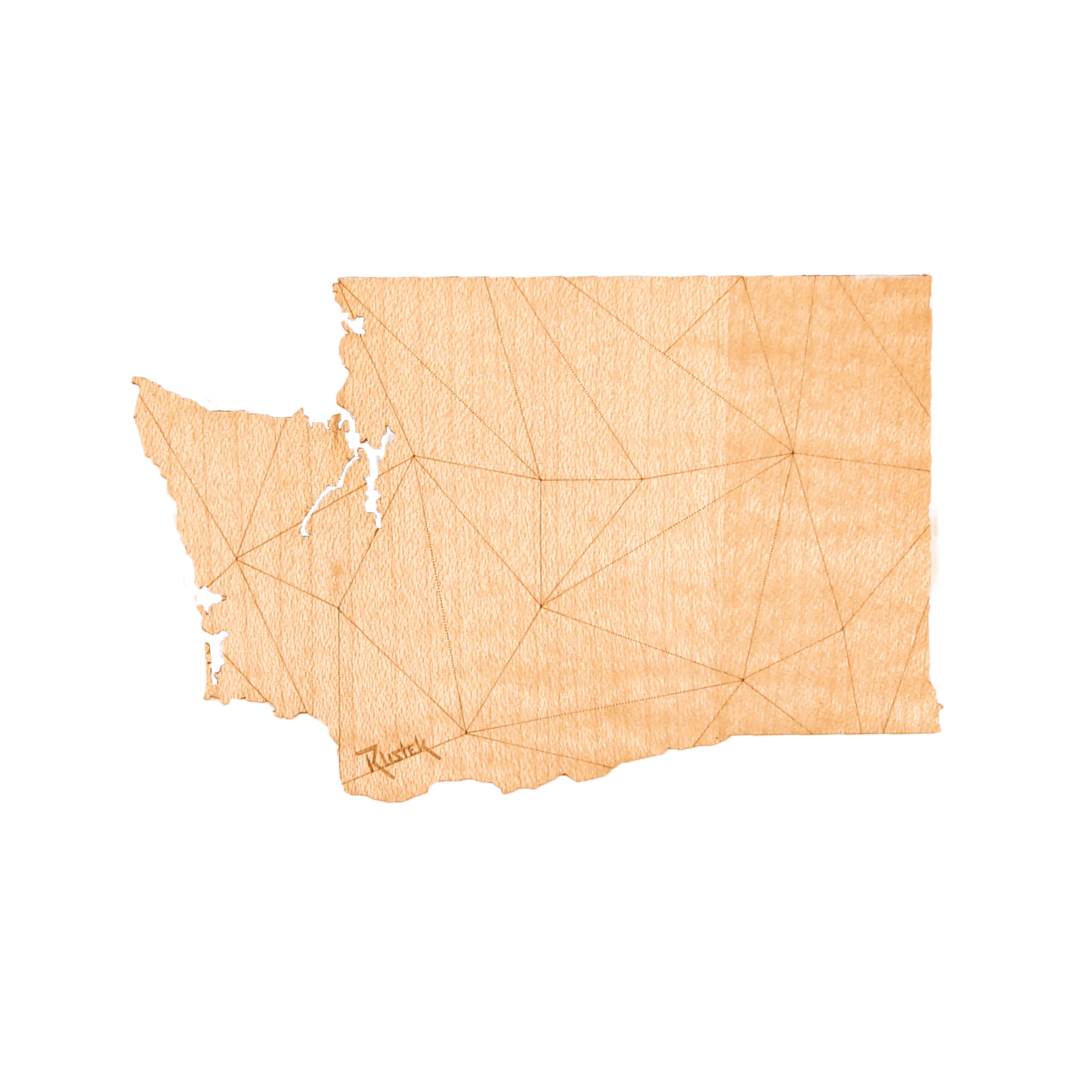 Geo Washington Wood Sticker
