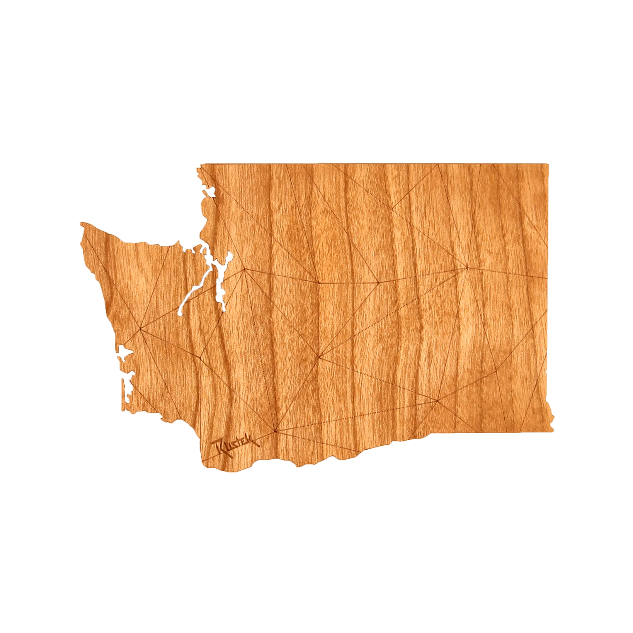 Geo Washington Wood Sticker