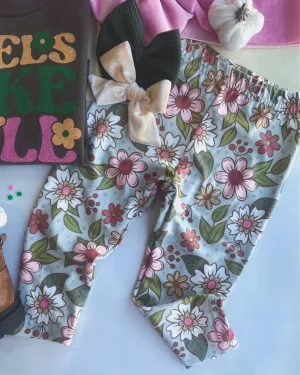 green floral leggings