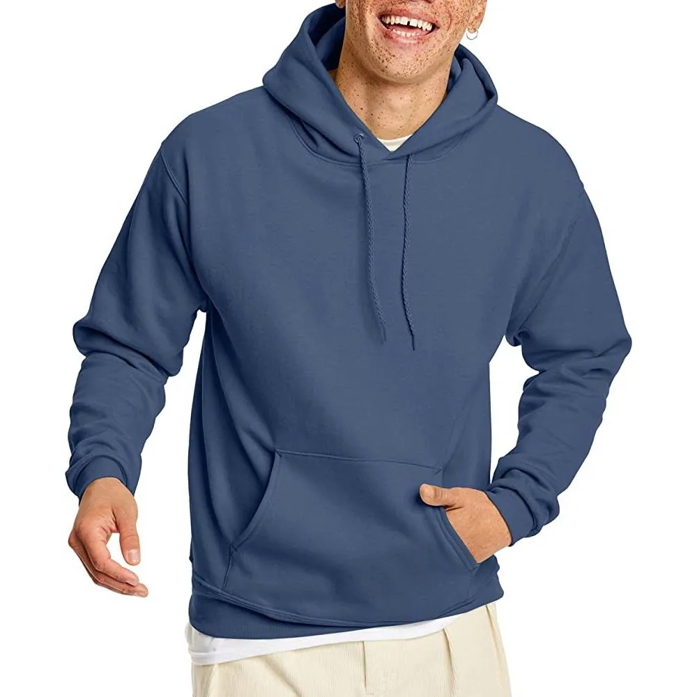 Hanes Men's Sweatshirt, EcoSmart Fleece Hoodie, Cotton-Blend Fleece Hooded Sweatshirt, Plush Fleece Pullover Hoodie | Multiple Colors