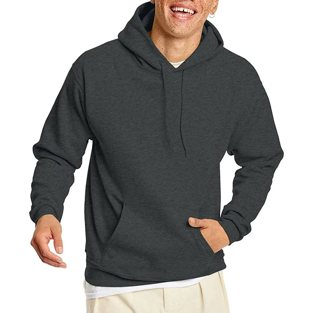 Hanes Men's Sweatshirt, EcoSmart Fleece Hoodie, Cotton-Blend Fleece Hooded Sweatshirt, Plush Fleece Pullover Hoodie | Multiple Colors
