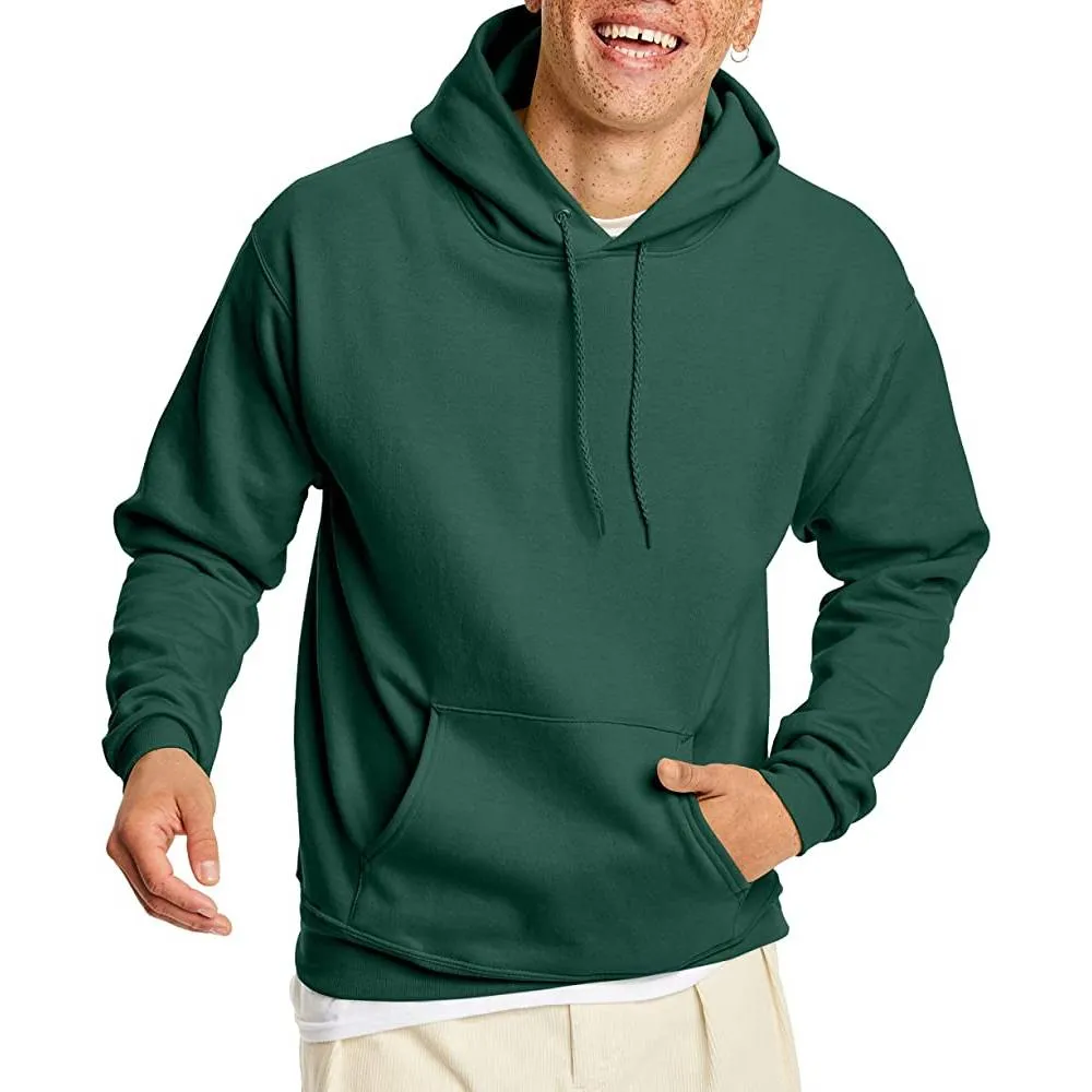 Hanes Men's Sweatshirt, EcoSmart Fleece Hoodie, Cotton-Blend Fleece Hooded Sweatshirt, Plush Fleece Pullover Hoodie | Multiple Colors