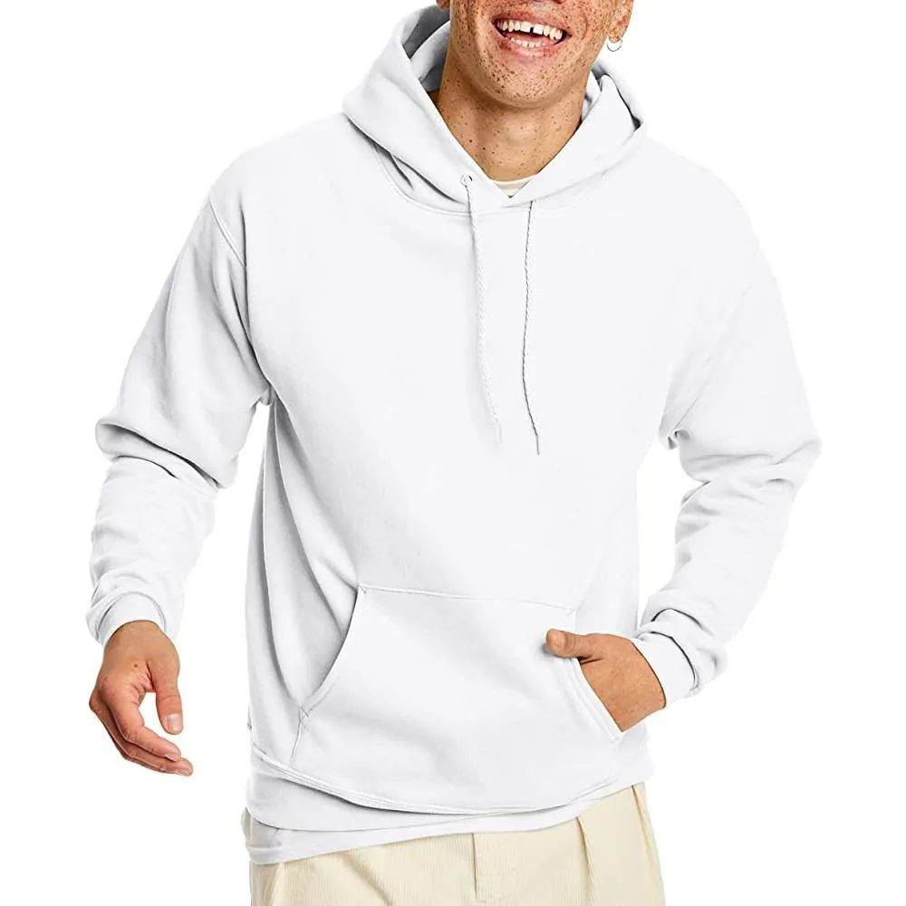 Hanes Men's Sweatshirt, EcoSmart Fleece Hoodie, Cotton-Blend Fleece Hooded Sweatshirt, Plush Fleece Pullover Hoodie | Multiple Colors