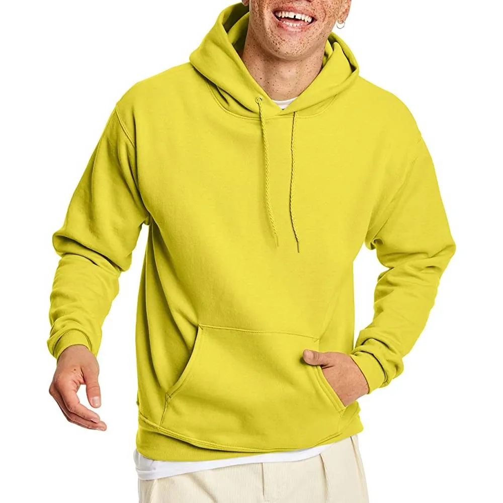 Hanes Men's Sweatshirt, EcoSmart Fleece Hoodie, Cotton-Blend Fleece Hooded Sweatshirt, Plush Fleece Pullover Hoodie | Multiple Colors
