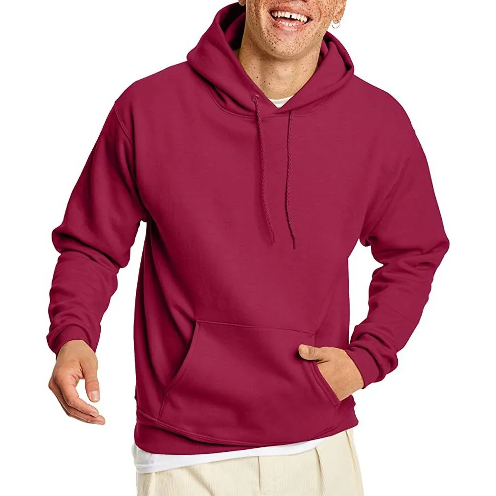 Hanes Men's Sweatshirt, EcoSmart Fleece Hoodie, Cotton-Blend Fleece Hooded Sweatshirt, Plush Fleece Pullover Hoodie | Multiple Colors