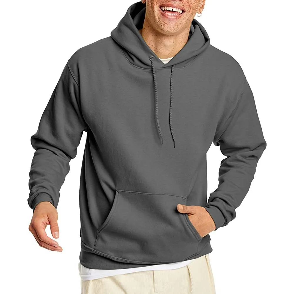 Hanes Men's Sweatshirt, EcoSmart Fleece Hoodie, Cotton-Blend Fleece Hooded Sweatshirt, Plush Fleece Pullover Hoodie | Multiple Colors