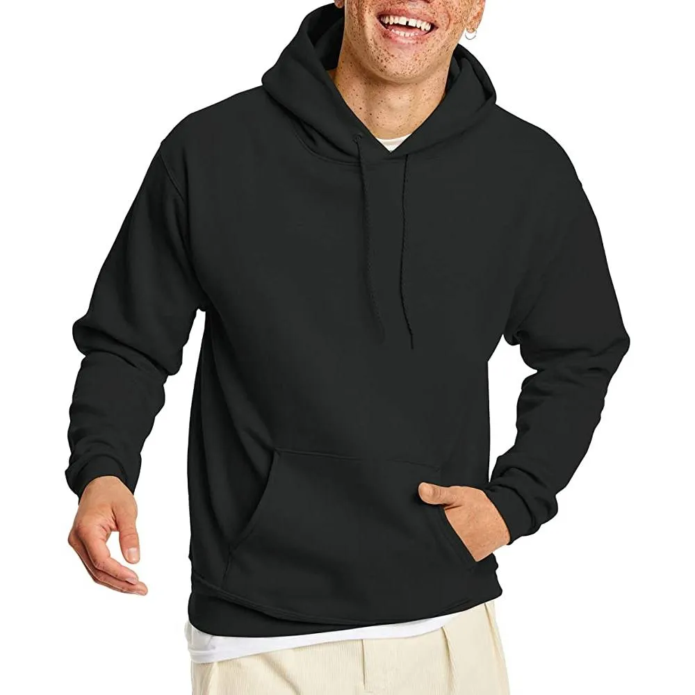 Hanes Men's Sweatshirt, EcoSmart Fleece Hoodie, Cotton-Blend Fleece Hooded Sweatshirt, Plush Fleece Pullover Hoodie | Multiple Colors