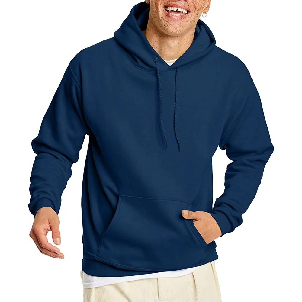 Hanes Men's Sweatshirt, EcoSmart Fleece Hoodie, Cotton-Blend Fleece Hooded Sweatshirt, Plush Fleece Pullover Hoodie | Multiple Colors