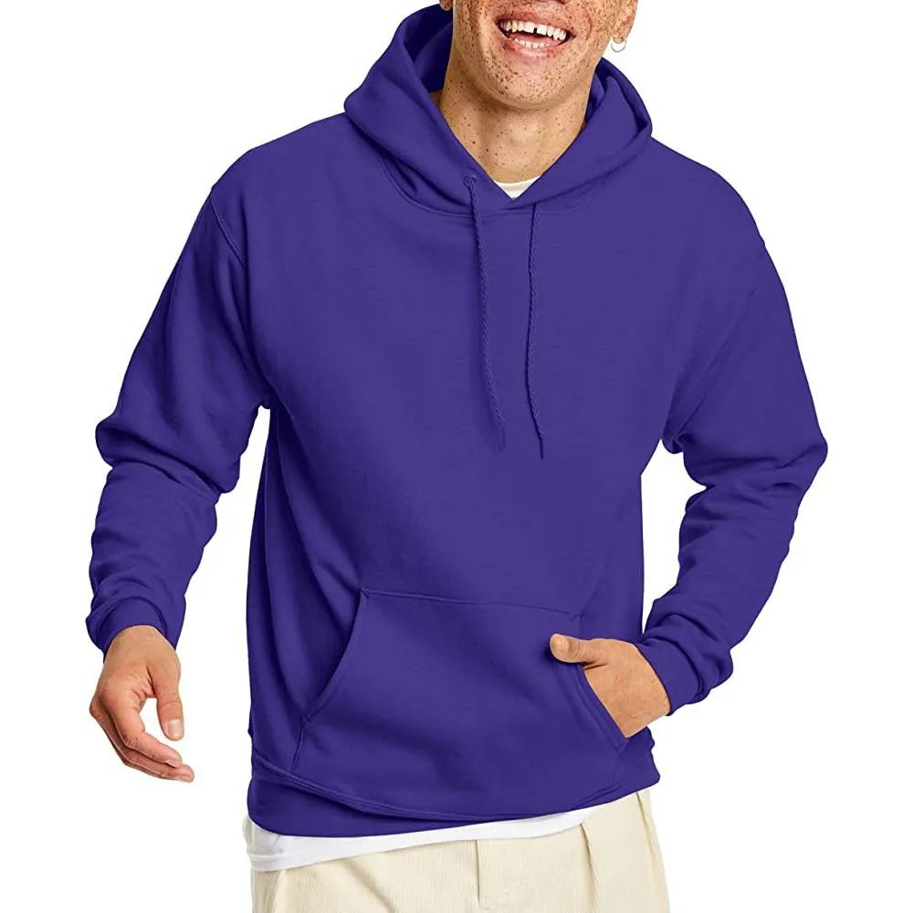 Hanes Men's Sweatshirt, EcoSmart Fleece Hoodie, Cotton-Blend Fleece Hooded Sweatshirt, Plush Fleece Pullover Hoodie | Multiple Colors