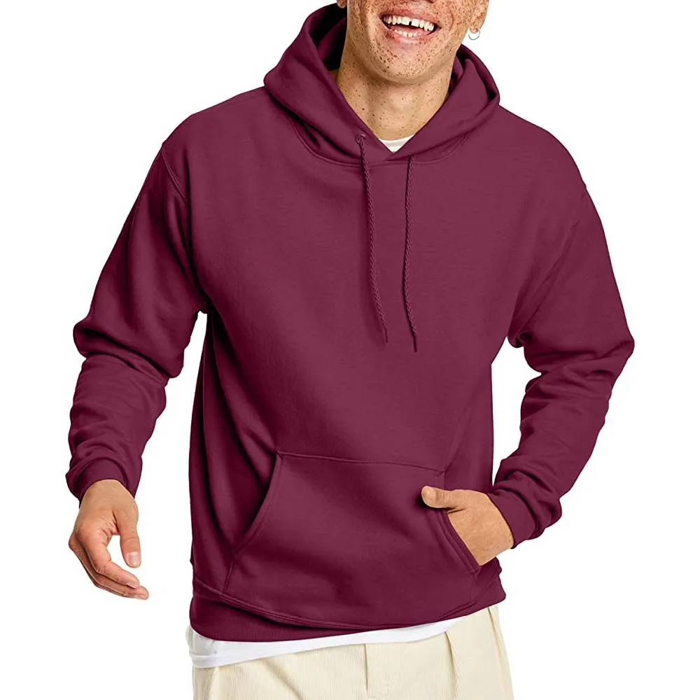 Hanes Men's Sweatshirt, EcoSmart Fleece Hoodie, Cotton-Blend Fleece Hooded Sweatshirt, Plush Fleece Pullover Hoodie | Multiple Colors