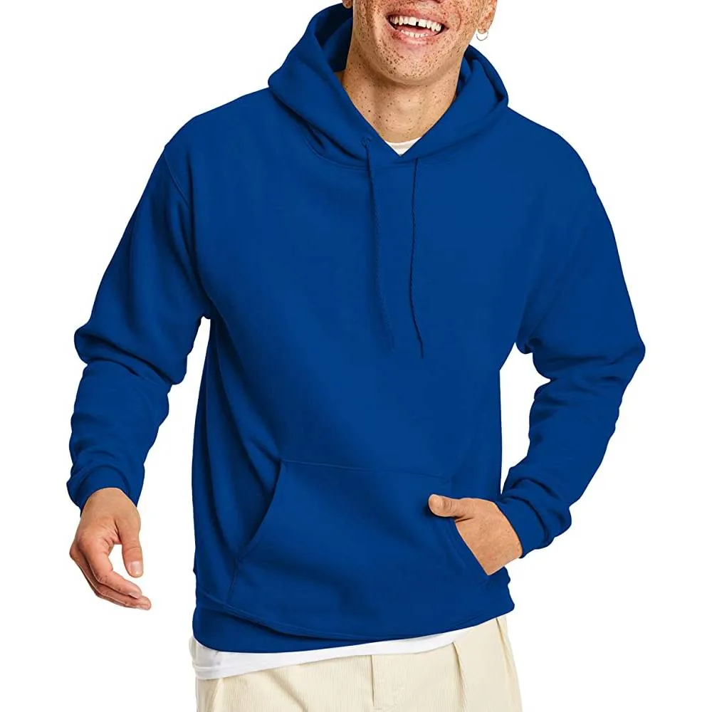 Hanes Men's Sweatshirt, EcoSmart Fleece Hoodie, Cotton-Blend Fleece Hooded Sweatshirt, Plush Fleece Pullover Hoodie | Multiple Colors