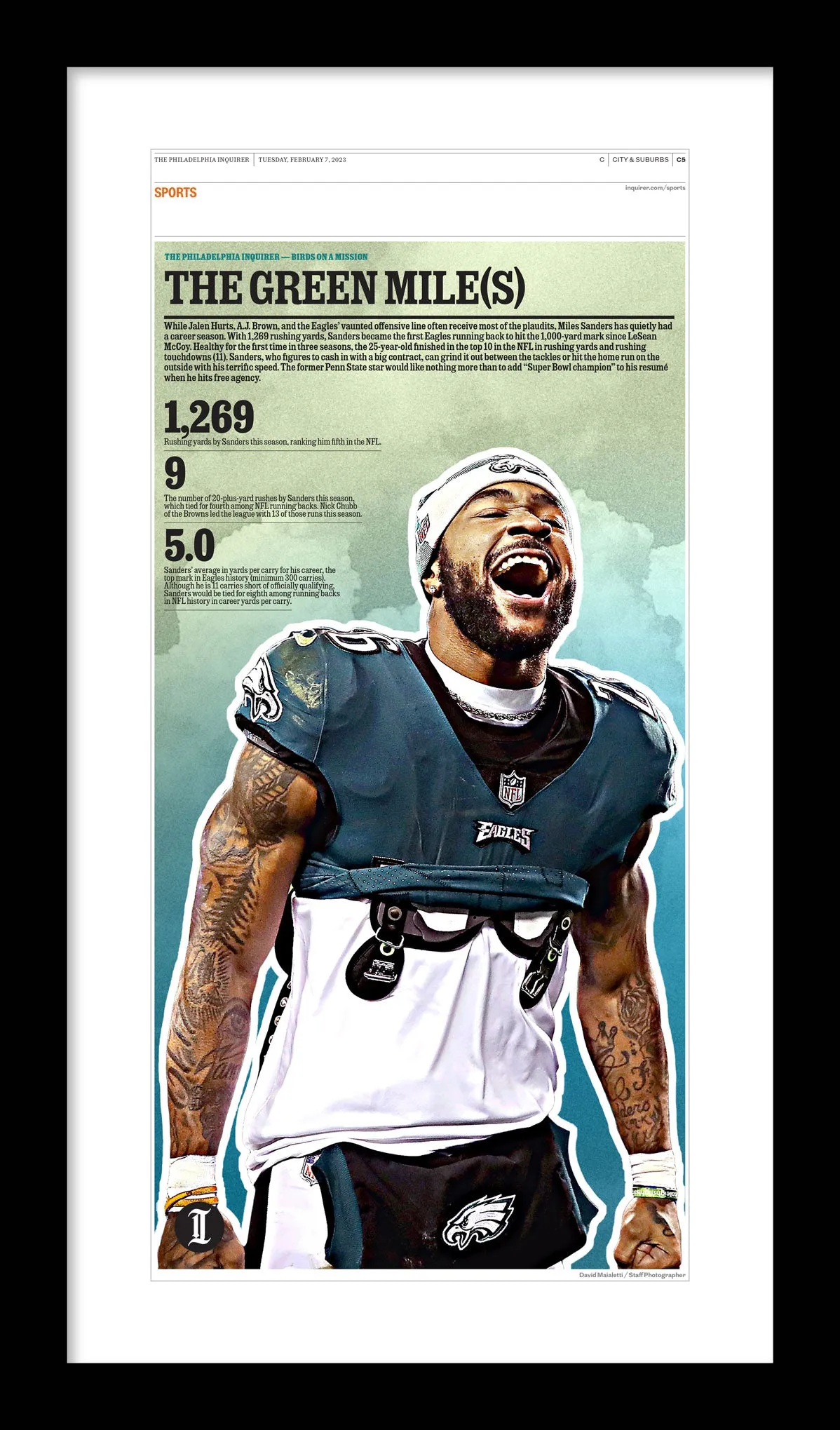 Inquirer Reprint 'Birds on a Mission' Series Page from 2/7/2023