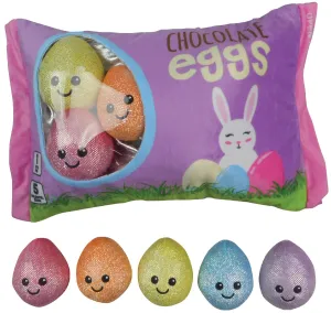 Iscream Chocolate Easter Egg Buddies Packaging Fleece Pillow