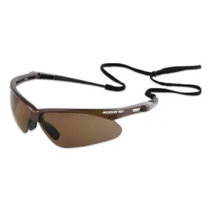 Jackson Safety Safety SG  Series Safety Glasses, Brown Lens, Polarized, Polycarbonate, Hardcoat Anti-Scratch, Brown Frame, 50017