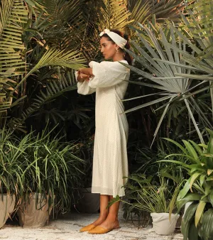 Khara Kapas   -   Snow Crystal Midi dress - Another Day in Paradise