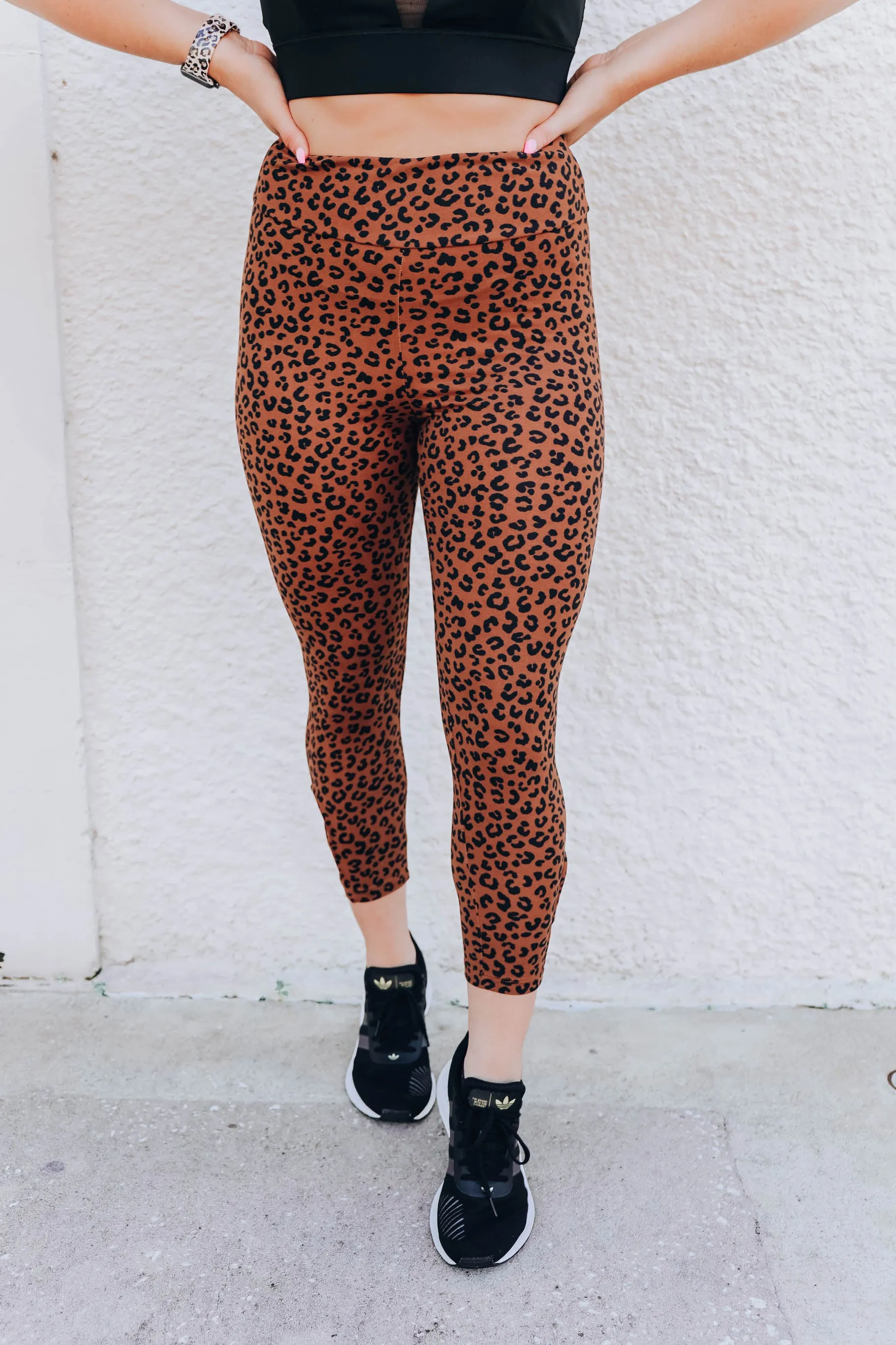 Leg Day Leopard Leggings - Brown