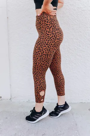 Leg Day Leopard Leggings - Brown