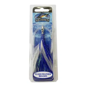 Leurre Flash feather monté bleu 04 pêche à la traine
