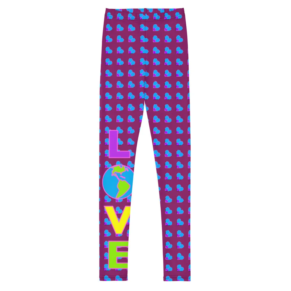 Love & Peace, Premium Youth Leggings