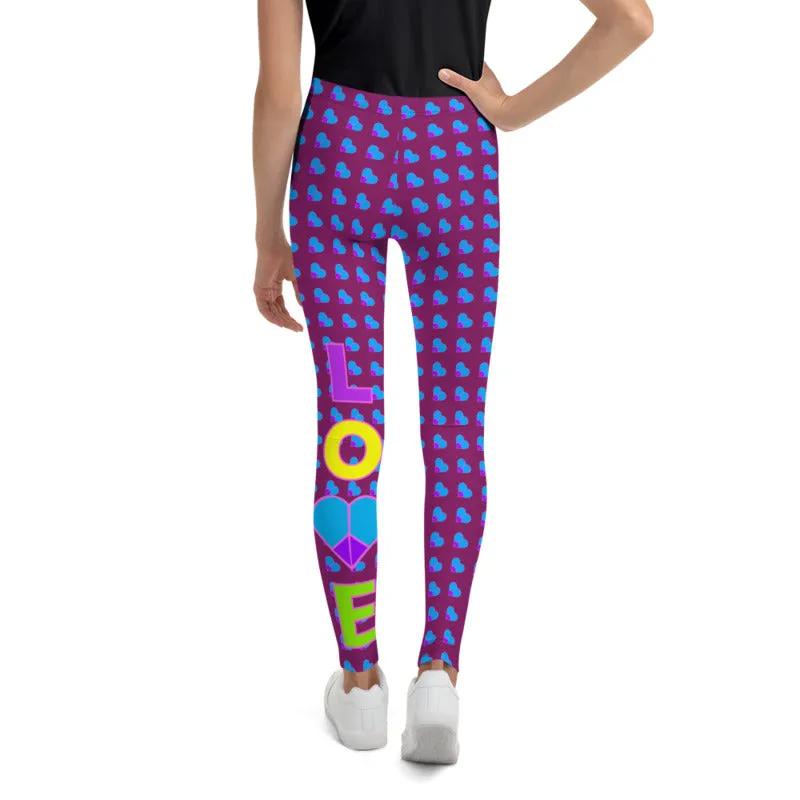 Love & Peace, Premium Youth Leggings