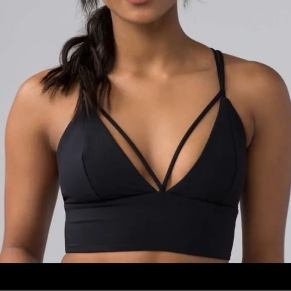 Lululemon Pushing Limits Sports Bra Black Size 6 XXS High Support Wireless