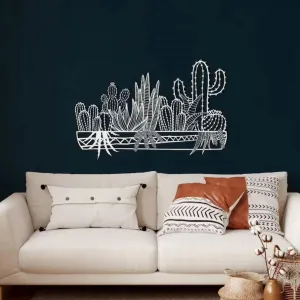 Metal Cactus Wall Decor Art